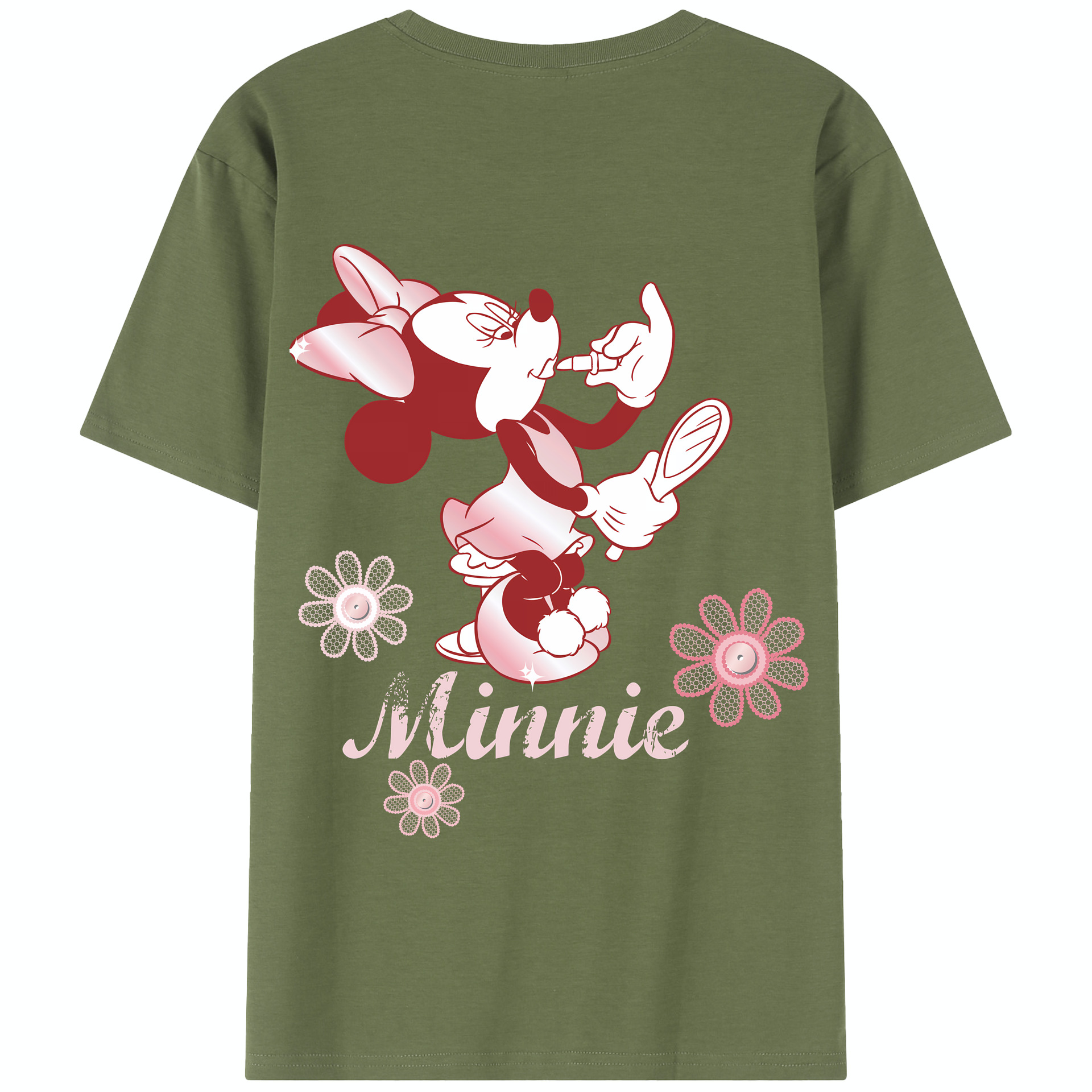 （画像用） ミッキーマウス Mickey Mouse 綿100％半袖Tシャツ（背面プリント）